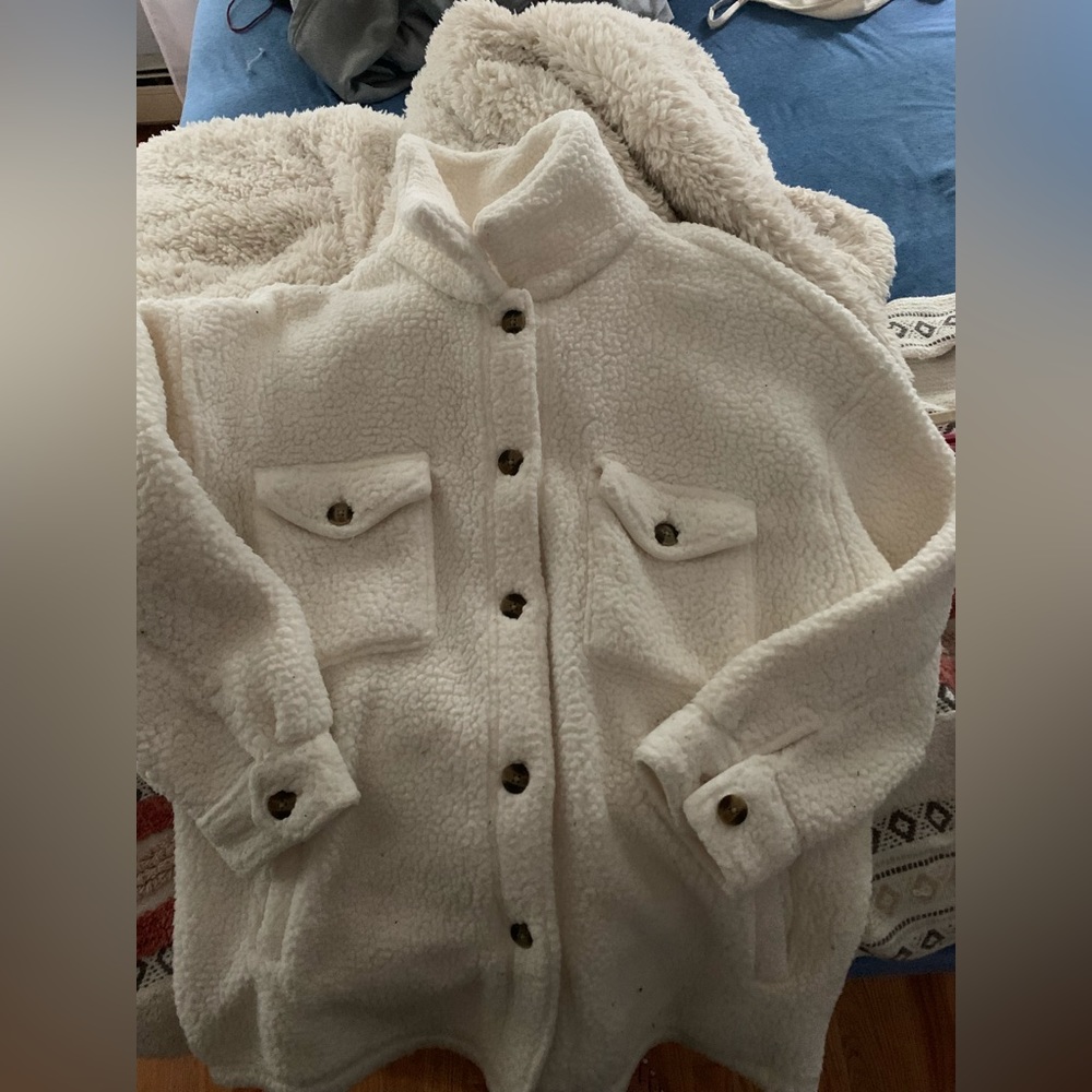 Aerie White Sherpa Jacket